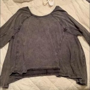 grey free people long sleeve